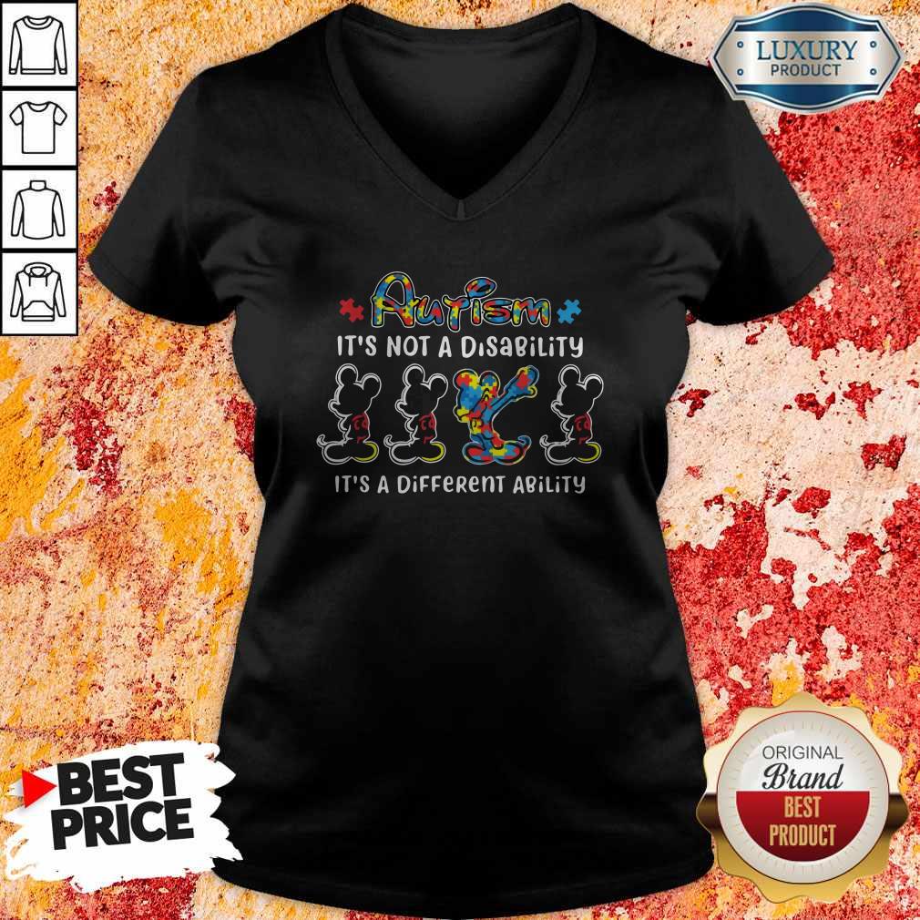 Mickey Mouse Autism It’s Not A Disability It’s A Different Ability Shirt