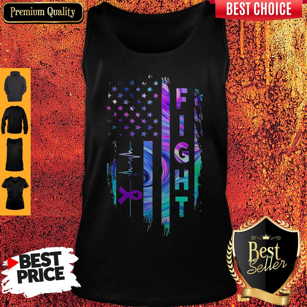 Migraine Awareness Fight American Flag Veteran Independence Day Shirt