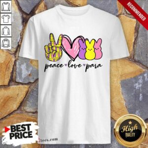 Funny Para Peace Love Bunny Shirt