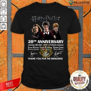 Top Harry Potter 20th Anniversary 2001 2021 7 Parts 1179 Minutes Thank You For The Memories Signatures Shirt