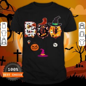 Boo Halloween Costume Dinosaur Ghosts Pumpkin Witch Hat T-Shirt