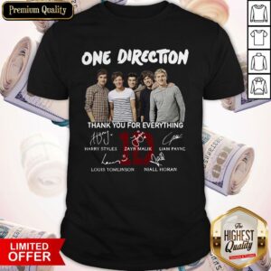 One Direction Thank You For Everything Signatures Shirt