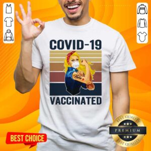 Strong Women Face Mask Tattoo Nurse Covid 19 Vaccinated Vintage Retro Shirt