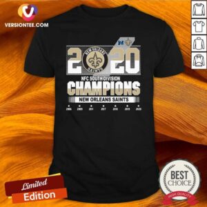 Great New Orleans Saints NFC South Division Champions 2006-2020 Shirt
