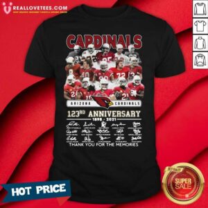 Top St Louis Cardinals 123rd Anniversary Thank You For The Memories Signatures Shirt