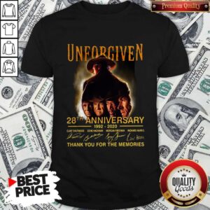 Unforgiven 28th Anniversary 1992 2020 Signatures Thank You For The Memories Shirt