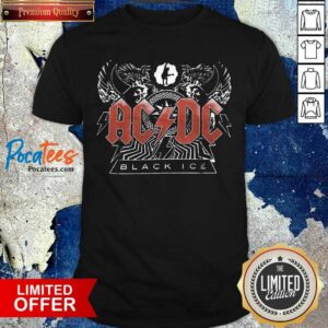 Funny AC DC Rock And Roll Band Black Ice Shirt