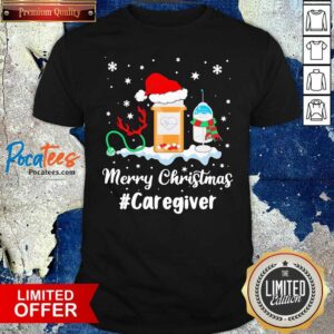 Premium Nurse Santa Vaccine Merry Christmas #Caregiver Crew Shirt