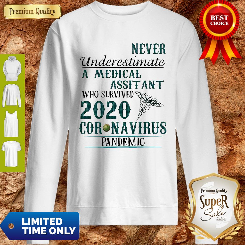 Never Underestimate A Medical Assistant Who Survived 2020 Coronavirus Shirt