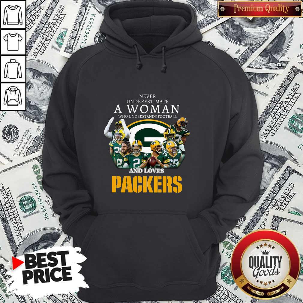 Never Underestimate A Woman Who Understands Baseball And Loves Packers Shirt