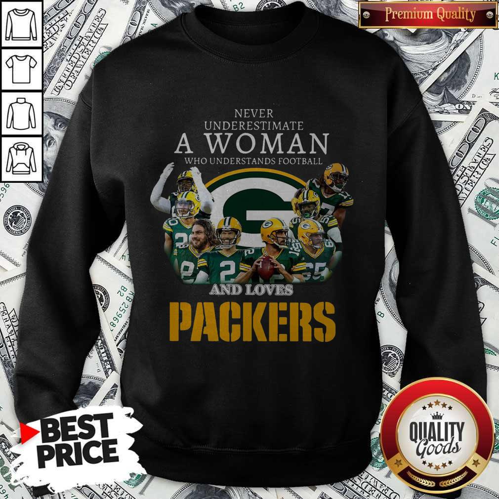 Never Underestimate A Woman Who Understands Baseball And Loves Packers Shirt