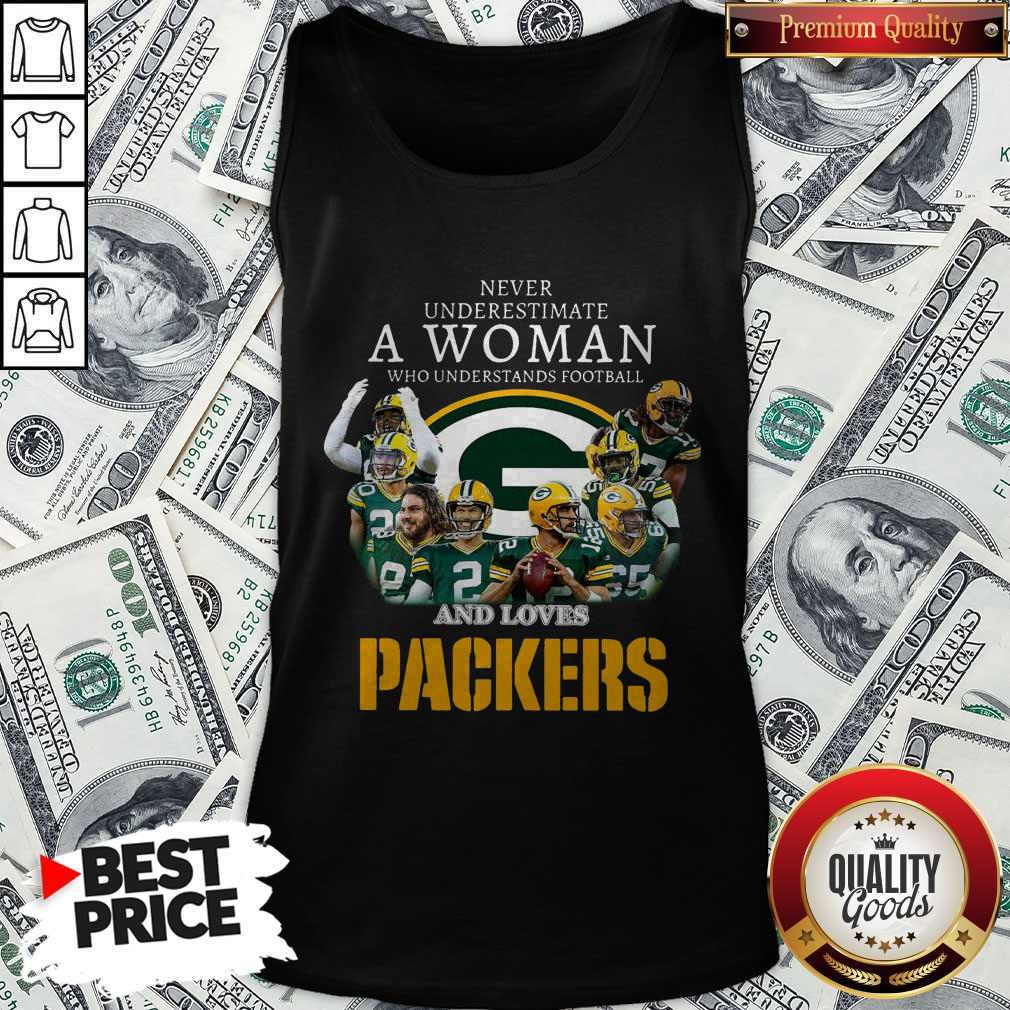 Never Underestimate A Woman Who Understands Baseball And Loves Packers Shirt