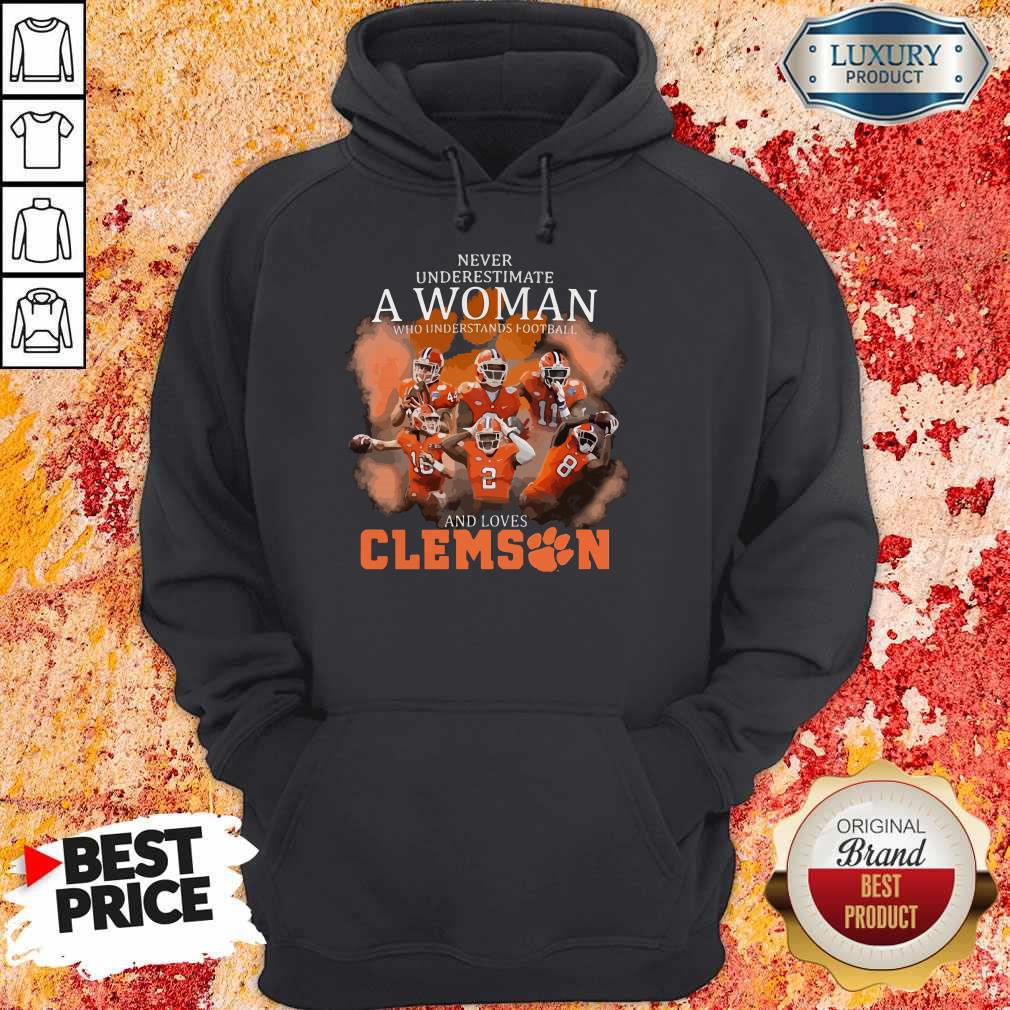 Never Underestimate A Woman Who Understands Football And Loves Clemson Shirt