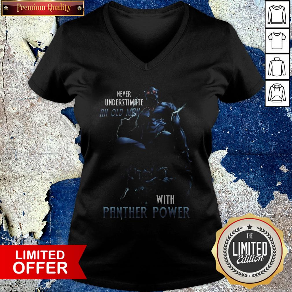 Never Underestimate An Old Man With Panther Power Shirt