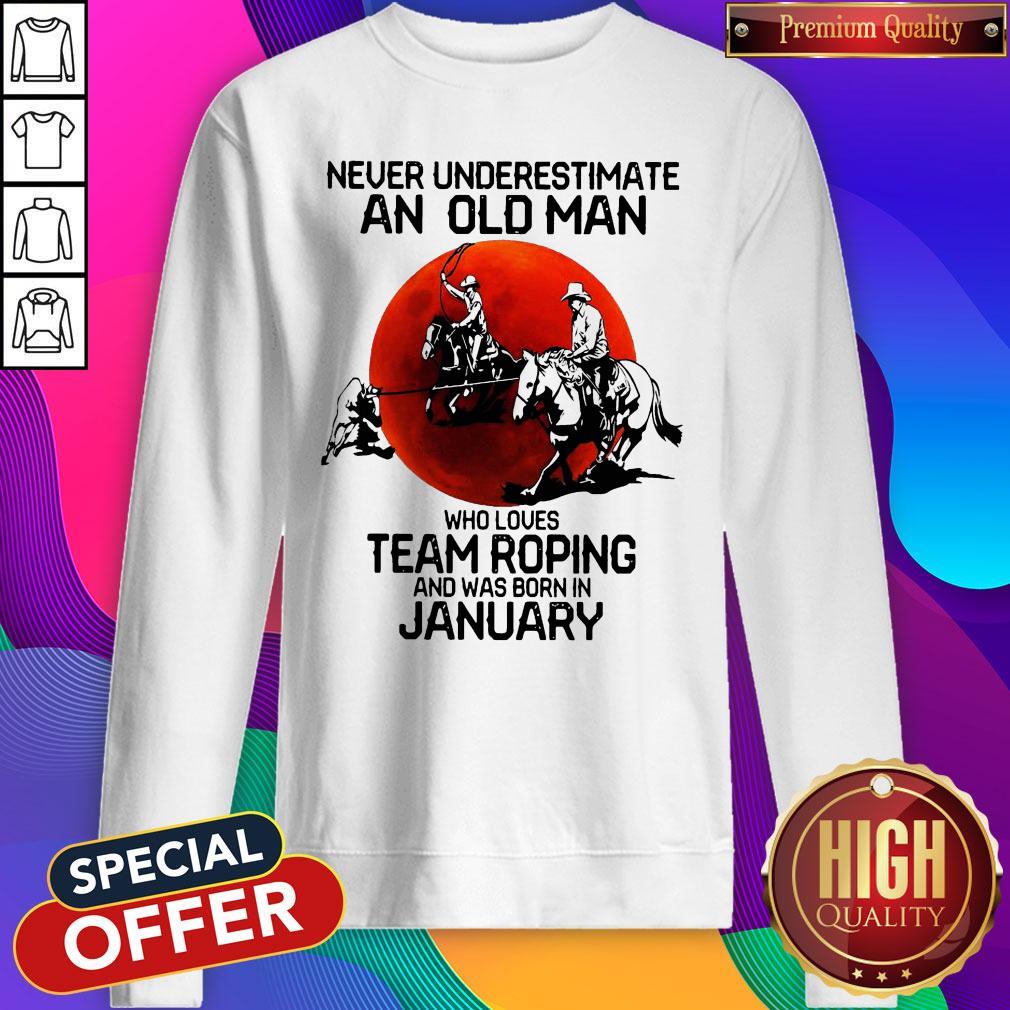 Never Underestimate Who Loves Team Roping And Was Born In July Sunset Shirt