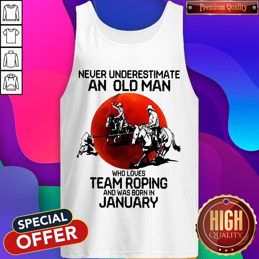 Never Underestimate Who Loves Team Roping And Was Born In July Sunset Shirt