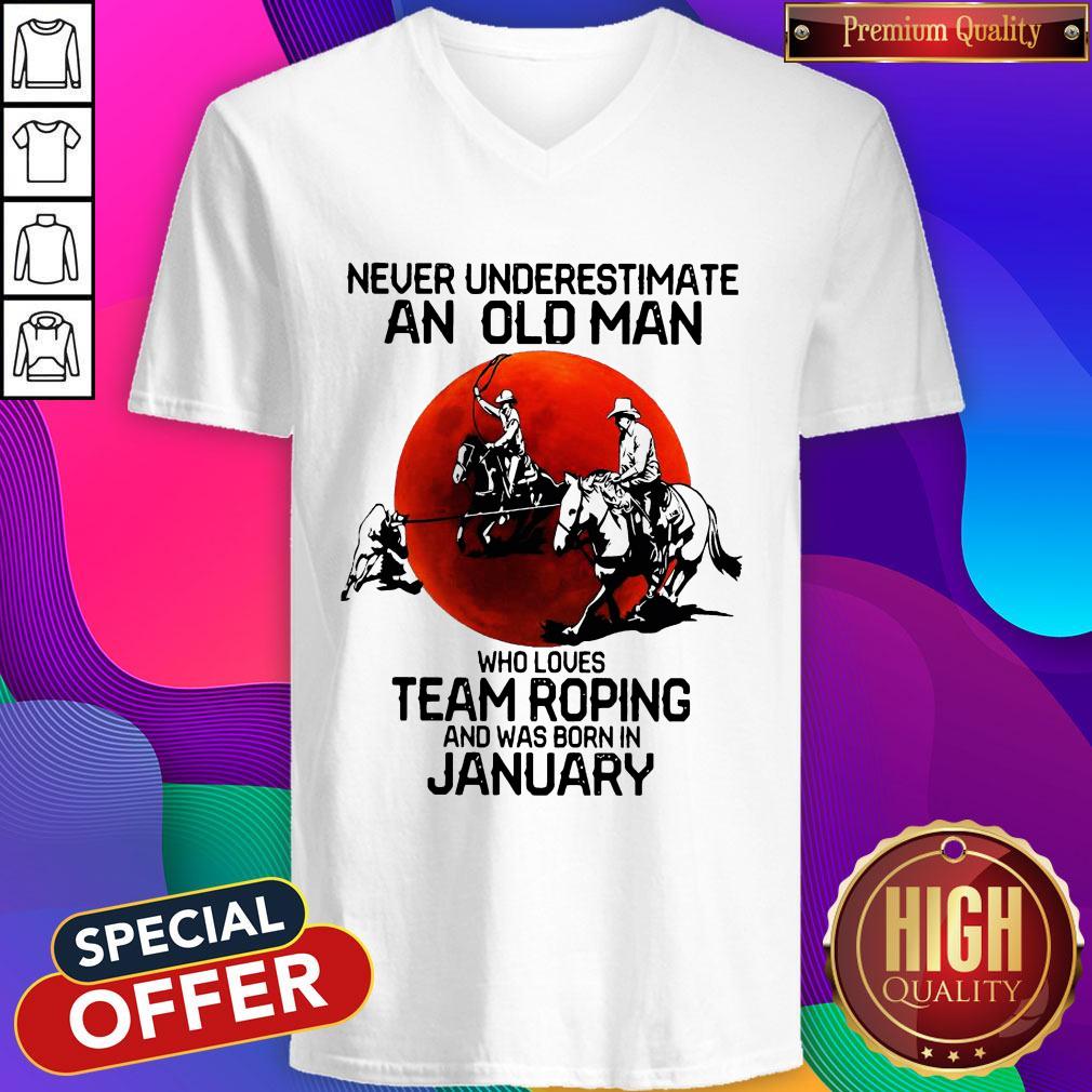 Never Underestimate Who Loves Team Roping And Was Born In July Sunset Shirt