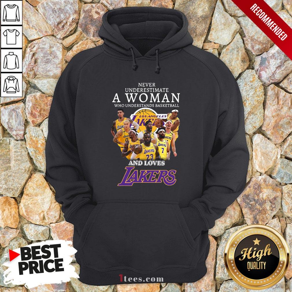 Never Underrestimate A Woman Who Understands Basketball And Loves Lakers Shirt