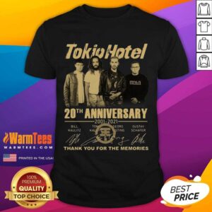 Pretty Tokio Hotel 20th Anniversary 2001 2021 Signatures Thank You For The Memories Shirt
