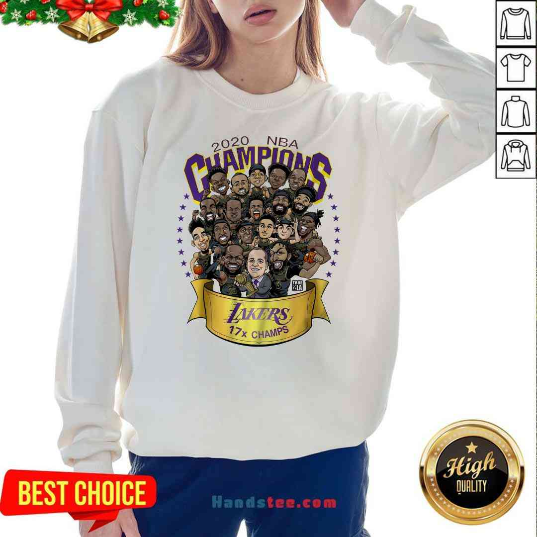 Nice 2020 NBA Champions Los Angeles Lakers 17 Champs Cartoon Shirt