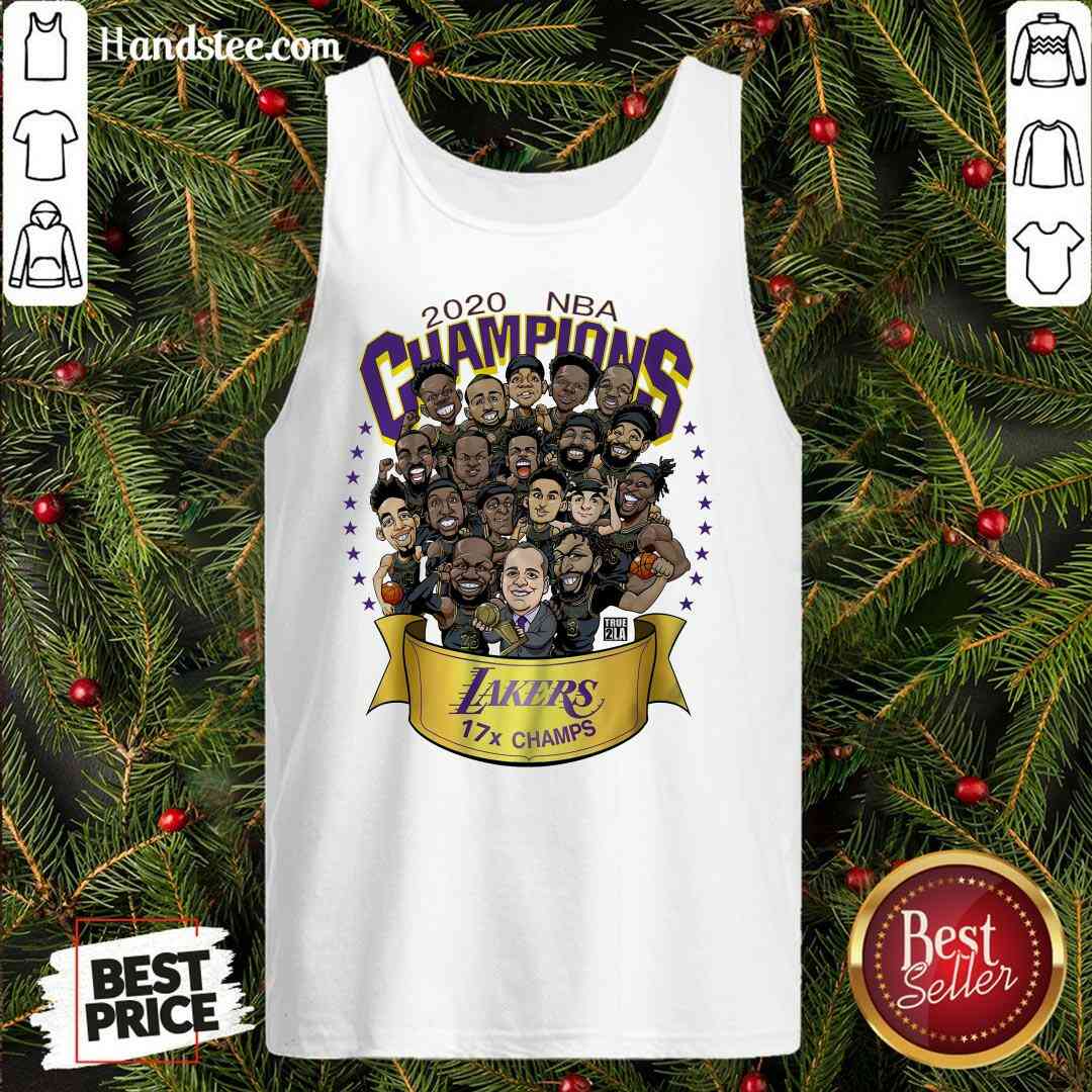 Nice 2020 NBA Champions Los Angeles Lakers 17 Champs Cartoon Shirt