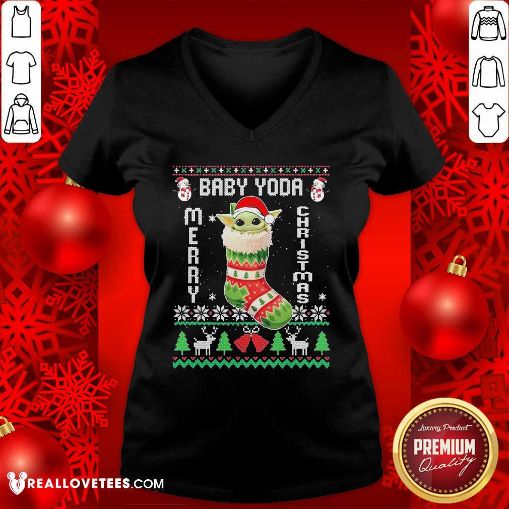 Nice Baby Yoda Hat Santa Ugly Merry Christmas 2020 Shirt