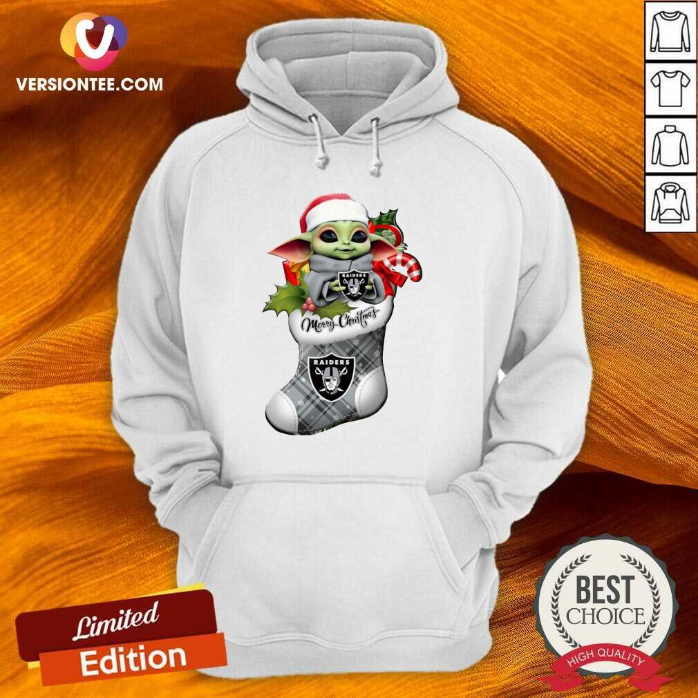 Nice Baby Yoda Hug Las Vegas Raiders Ornament Merry Christmas 2020 Shirt