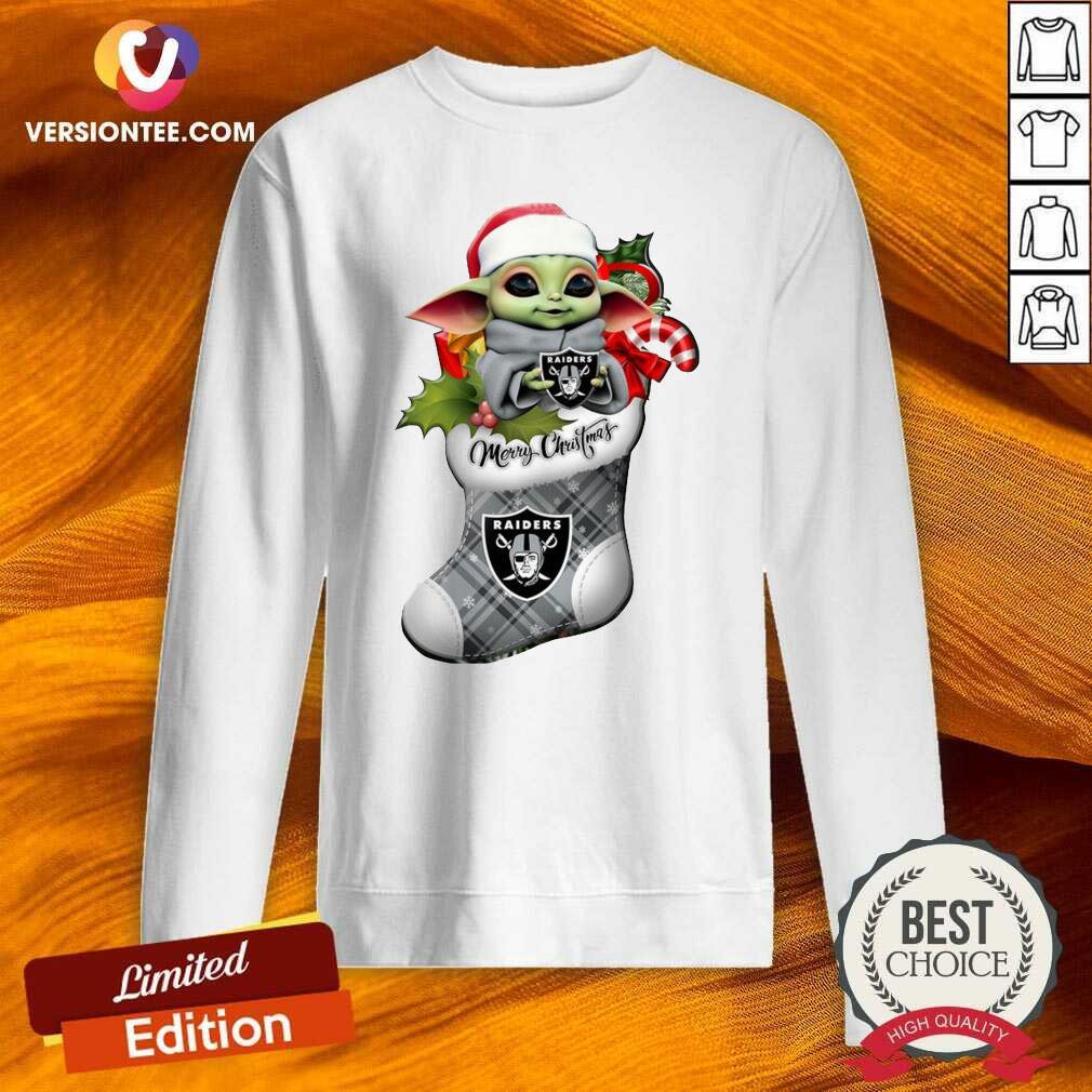 Nice Baby Yoda Hug Las Vegas Raiders Ornament Merry Christmas 2020 Shirt