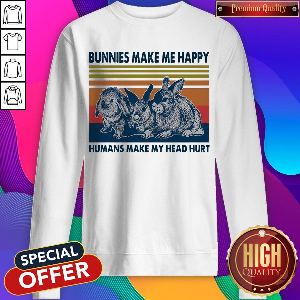 Nice Bunnies Make Me Happy Humans Make My Head Hurt Shirt