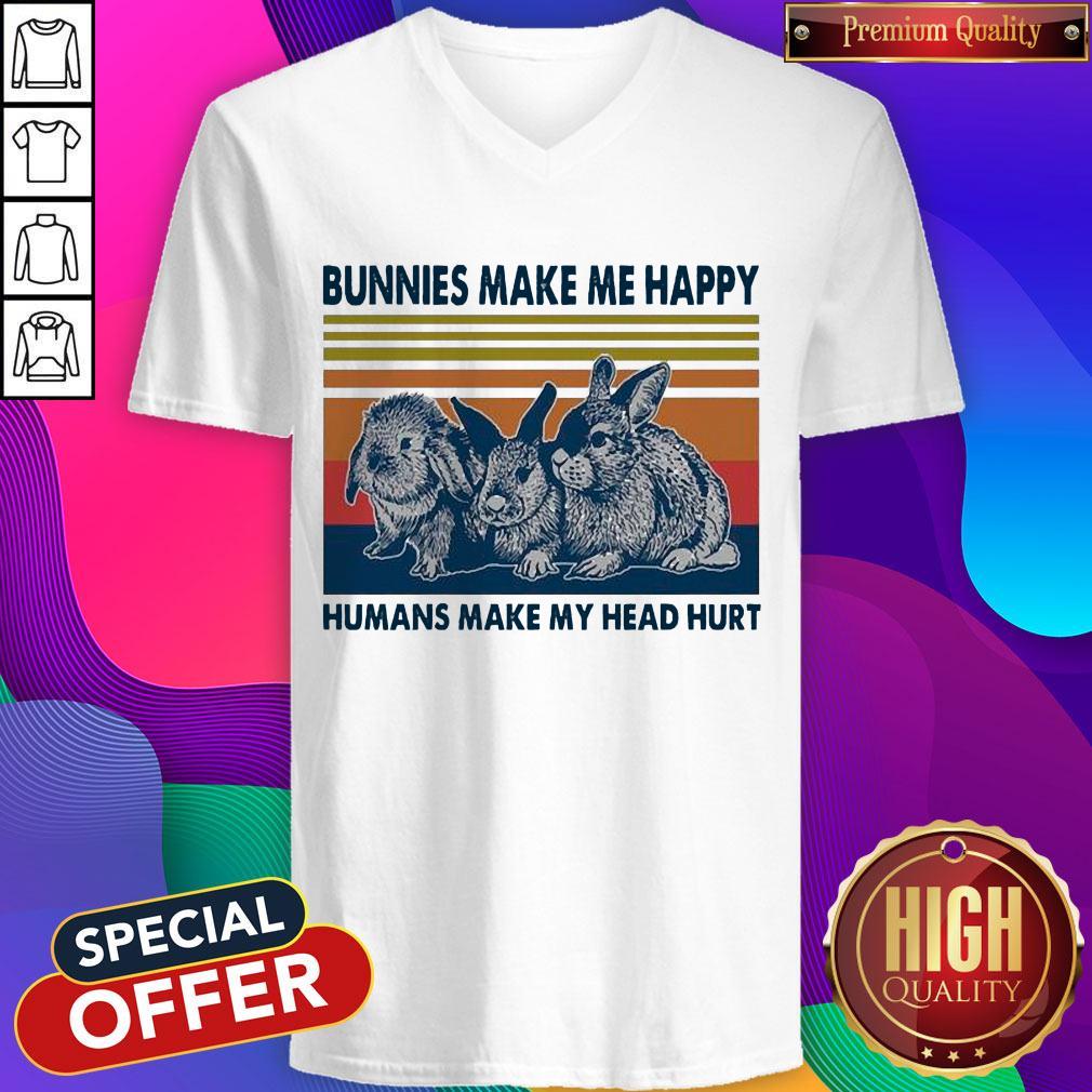 Nice Bunnies Make Me Happy Humans Make My Head Hurt Shirt
