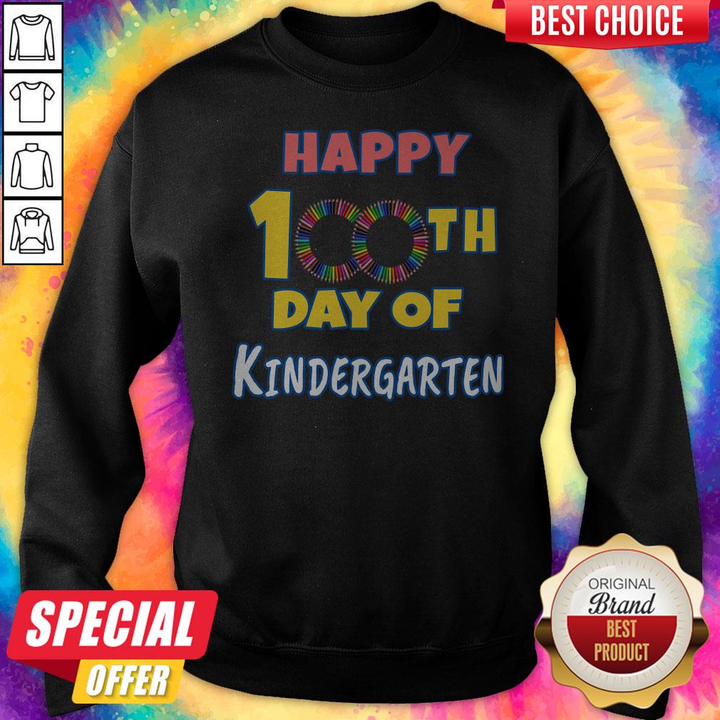 Nice Happy 100th Day Of Kindergarten Shirt