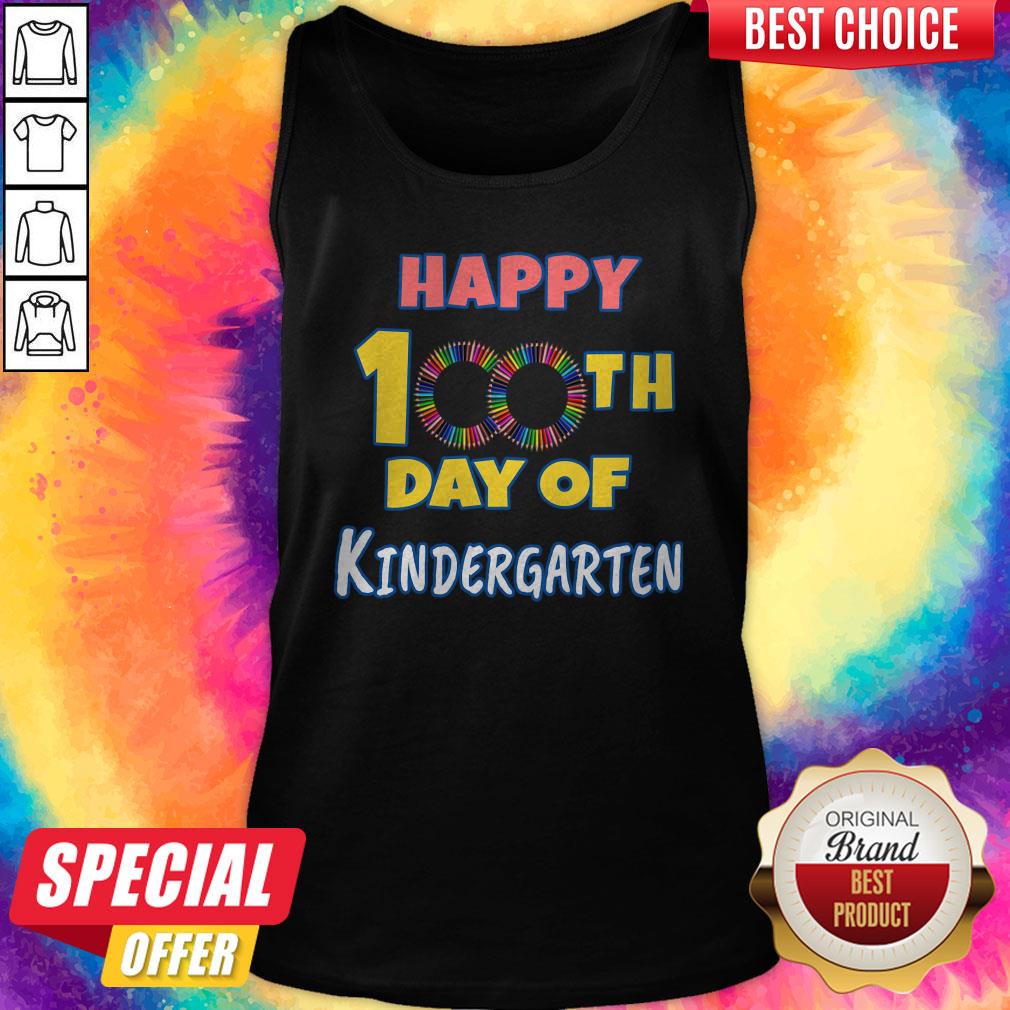 Nice Happy 100th Day Of Kindergarten Shirt