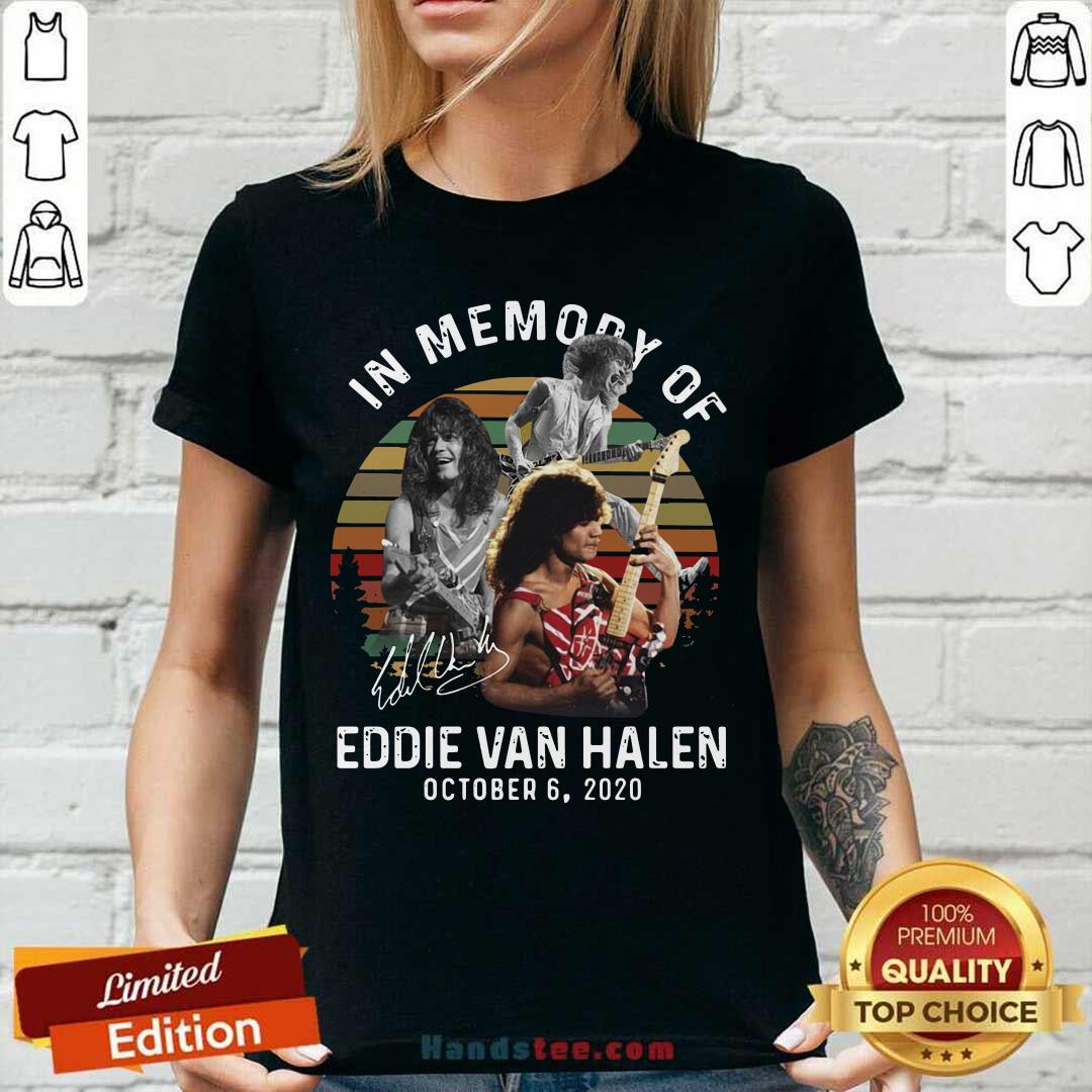 Nice In Memory Of Eddie Van Halen October 6 2020 Vintage Shirt