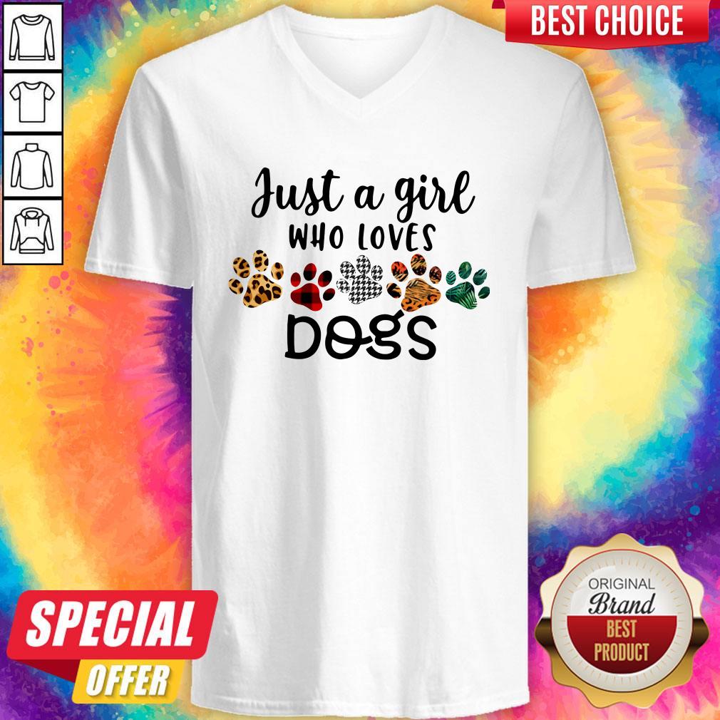 Nice Just A Girl Who Loves Dogs Shirt