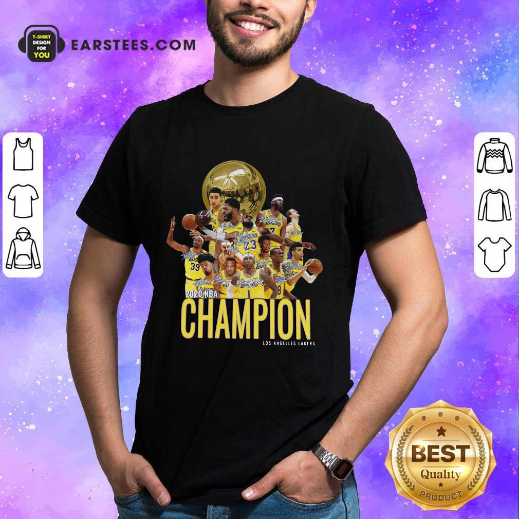 Nice Los Angeles Lakers Champion 2020 NBA Signatures Shirt