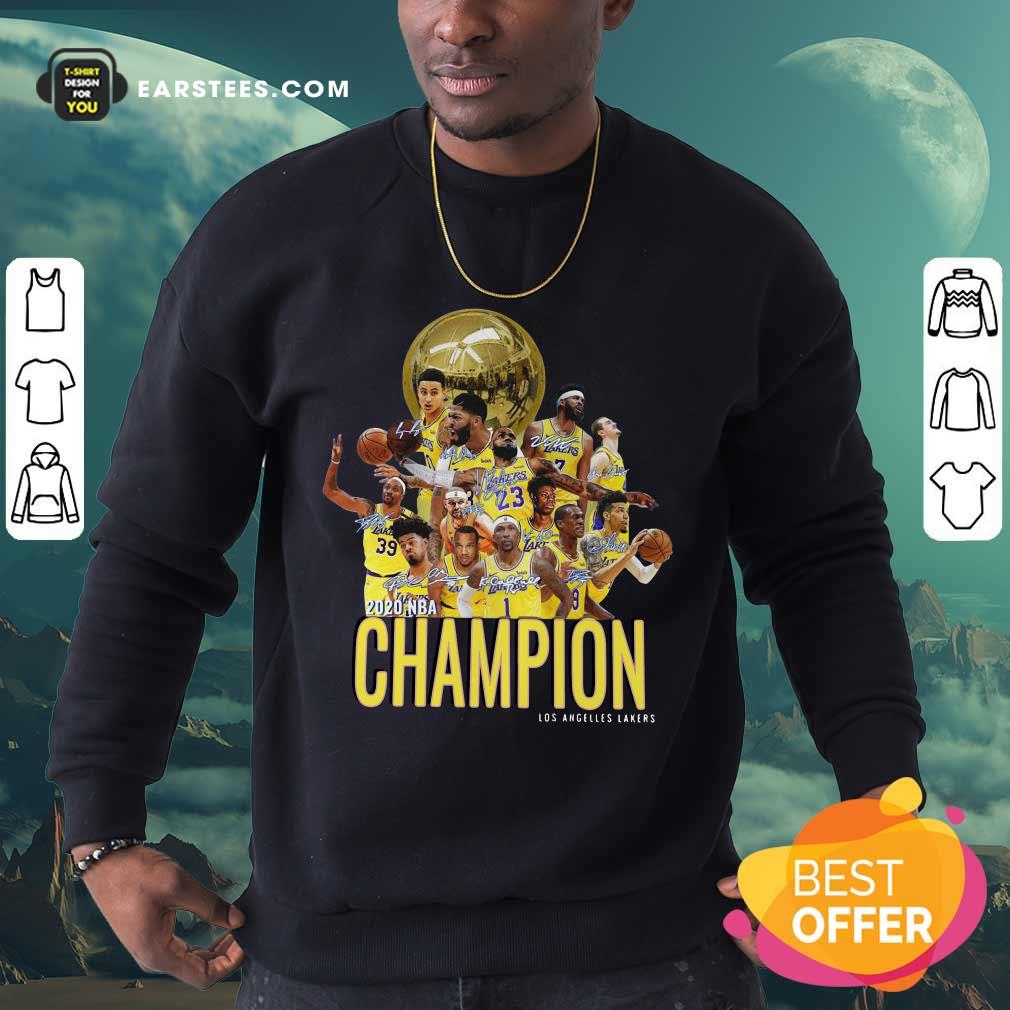 Nice Los Angeles Lakers Champion 2020 NBA Signatures Shirt