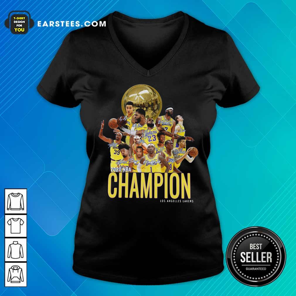 Nice Los Angeles Lakers Champion 2020 NBA Signatures Shirt