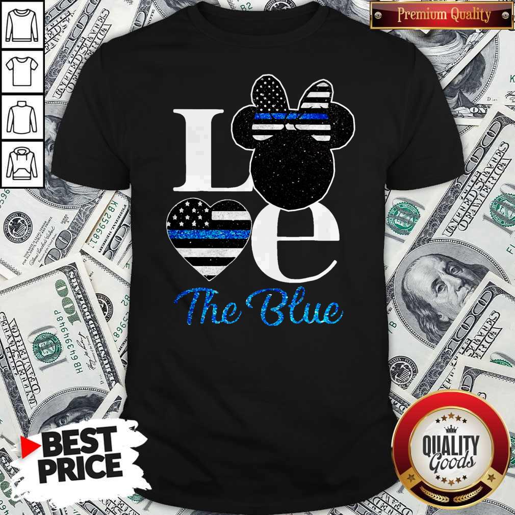 Nice Minnie Mouse Love The Blue Shirt
