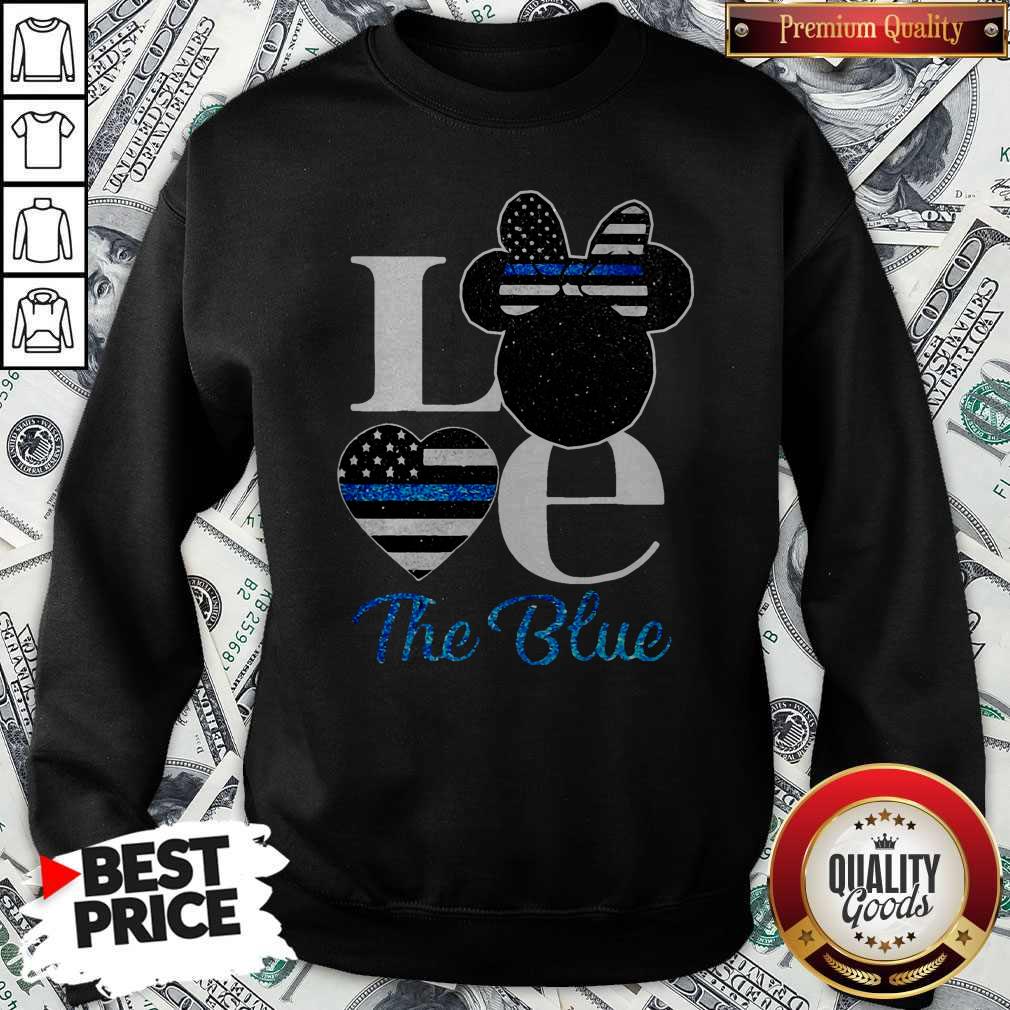 Nice Minnie Mouse Love The Blue Shirt
