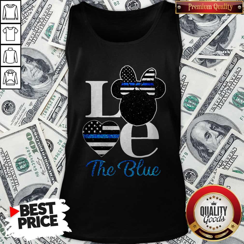 Nice Minnie Mouse Love The Blue Shirt