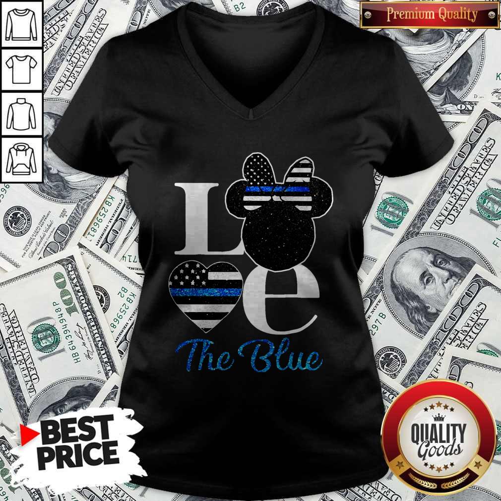 Nice Minnie Mouse Love The Blue Shirt