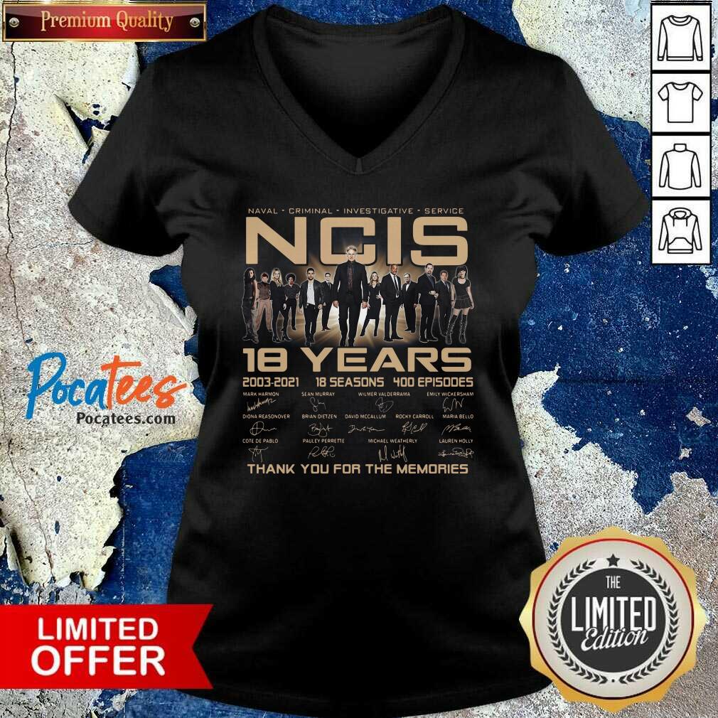 Nice Naval Criminal Ncis 18 Years Signatures Thank You For The Memories Shirt