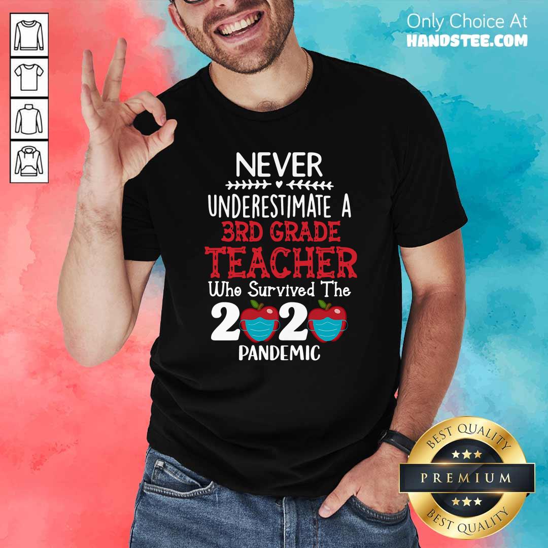 Nice Never Underestimate A 3rd Grade Teacher Who Survived 2020 Pandemic Shirt