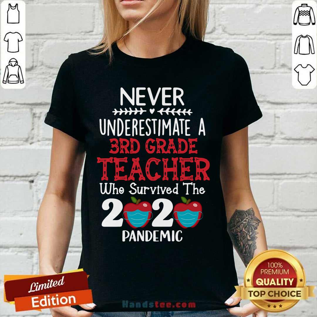 Nice Never Underestimate A 3rd Grade Teacher Who Survived 2020 Pandemic Shirt