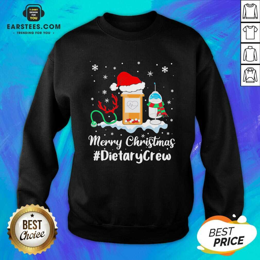 Nice Nurse Santa Vaccine Merry Christmas #Dietary Crew Shirt
