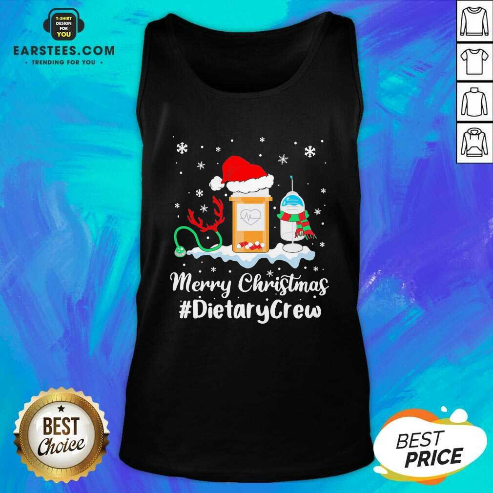 Nice Nurse Santa Vaccine Merry Christmas #Dietary Crew Shirt