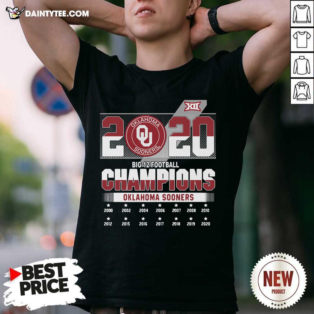 Nice Oklahoma Sooners Champions Oklahoma Sooners 200-2020 Shirt
