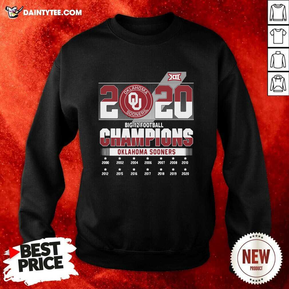 Nice Oklahoma Sooners Champions Oklahoma Sooners 200-2020 Shirt
