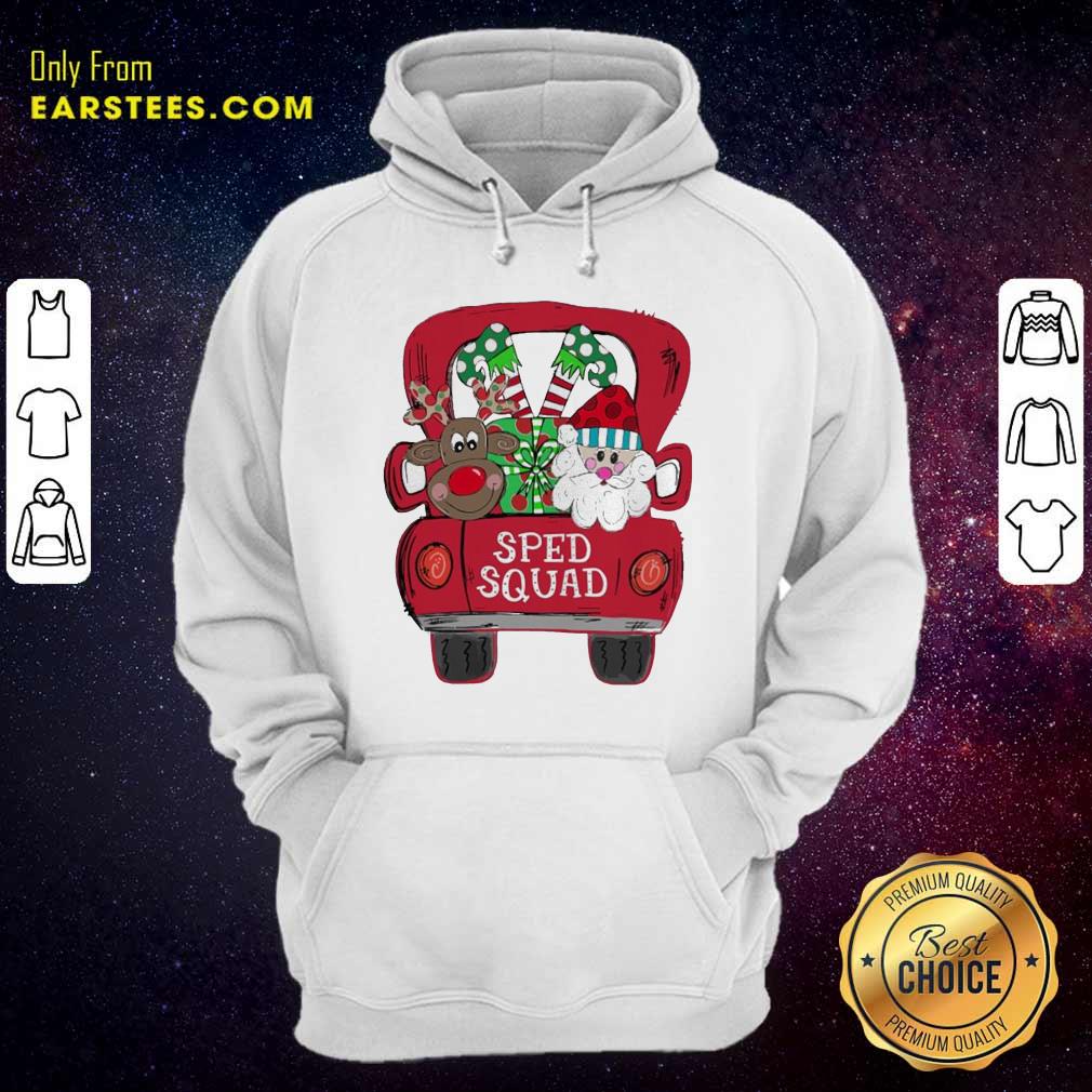 Nice Reindeer Snd Santa Claus Sped Squad Christmas Shirt