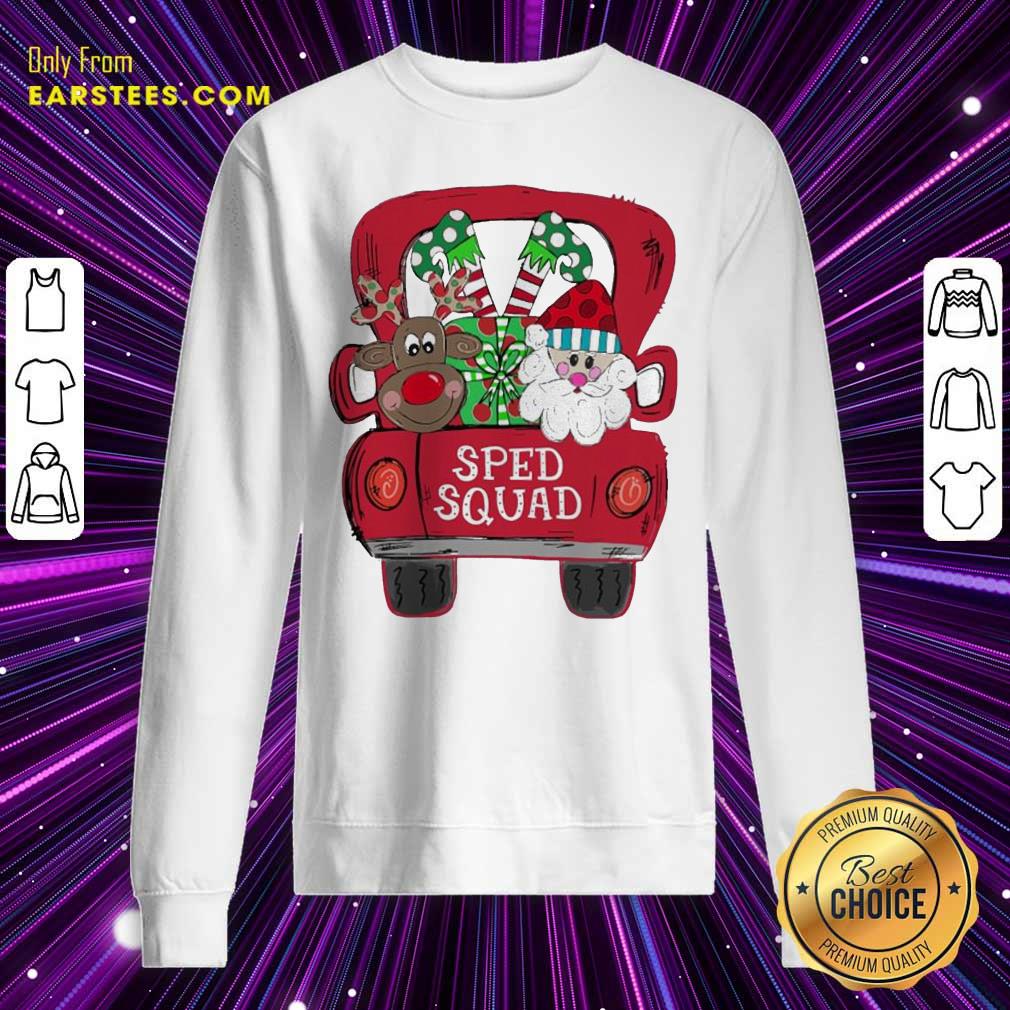 Nice Reindeer Snd Santa Claus Sped Squad Christmas Shirt